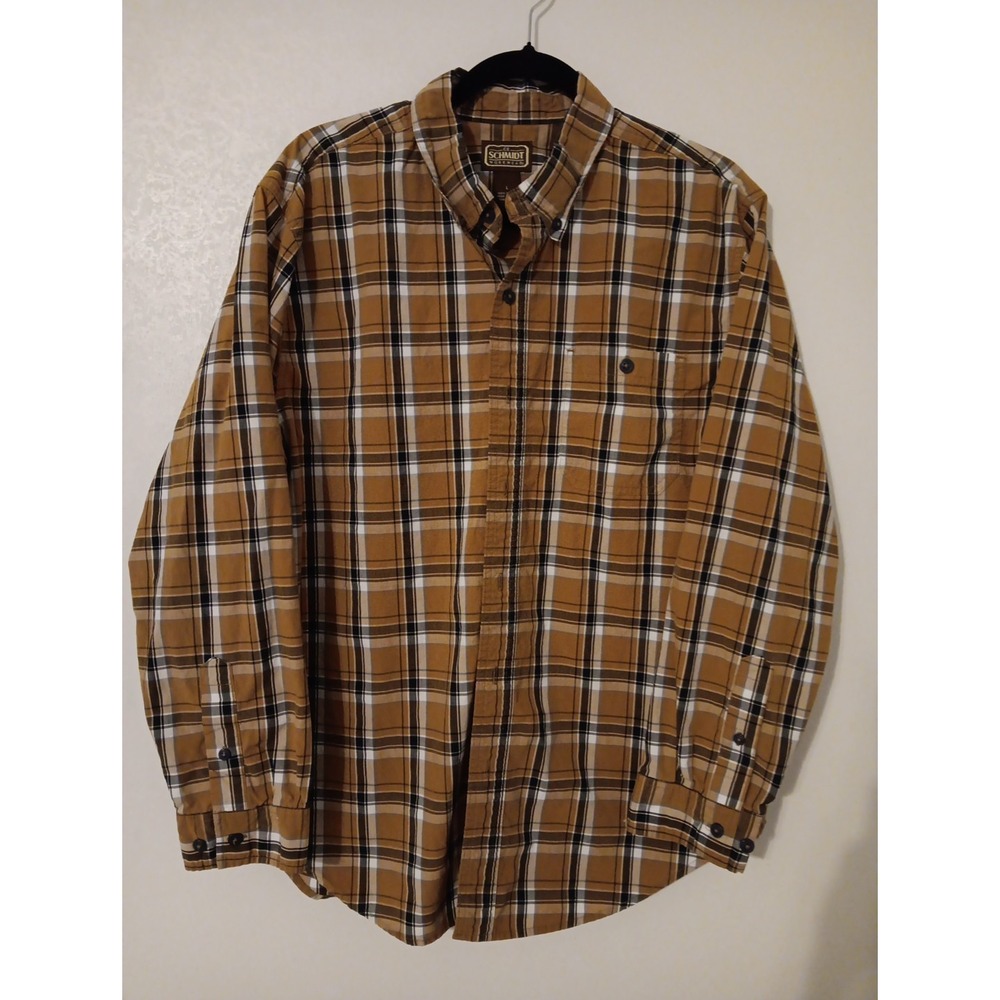 CE Schmidt Workwear Long Sleeved Button Down Brown/Yellow Plaid